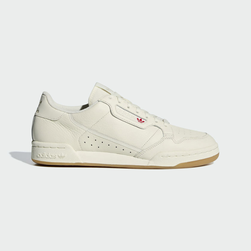 white and gum trainers